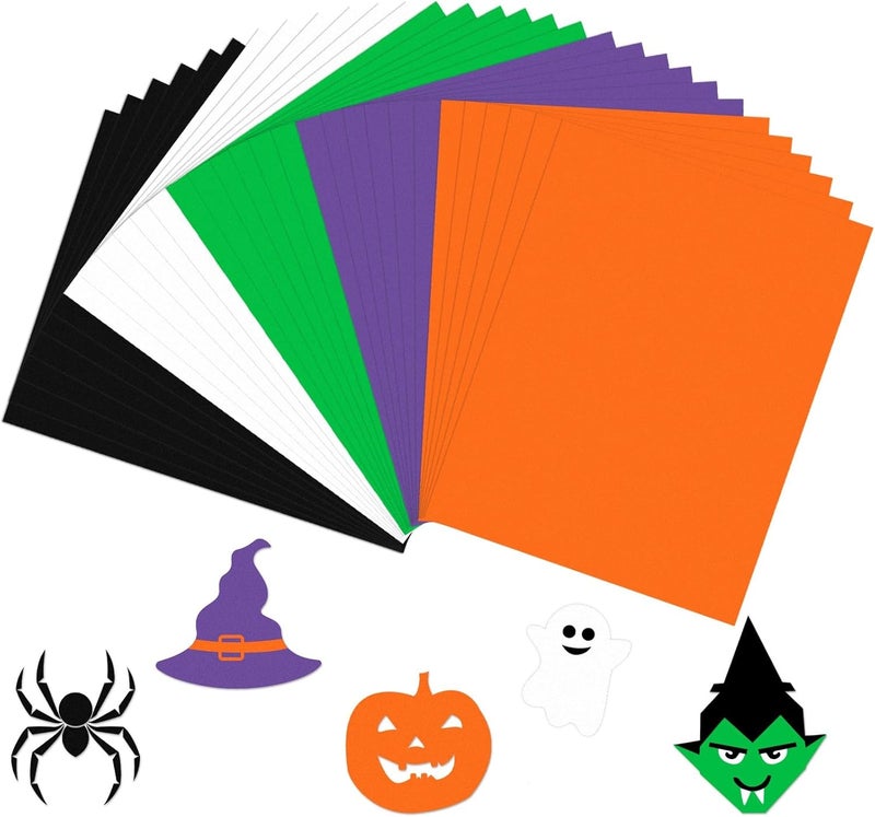 JULBEAR 30pcs Halloween Cardstock Thick Paper, 180g 8.5*11in Holiday Cardstock Paper, Medium Thick Printable Card Stock for Halloween Card Making, Arts&Crafts, Invitations, Greeting Cards, Gift Tags - Image 1
